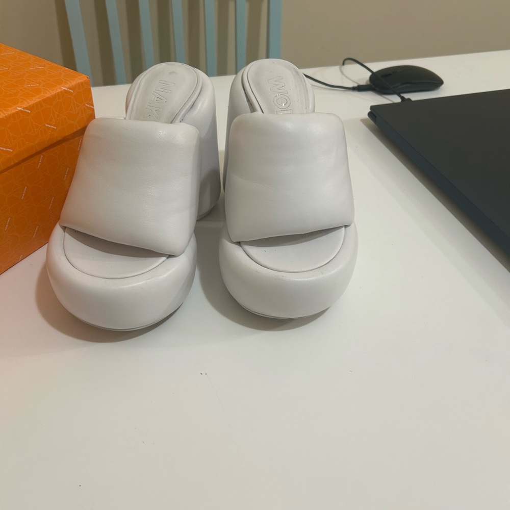 Naked Wolfe White Heels - Picture 2 of 3